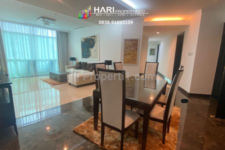 For Rent Apartment Bellagio Mansion Mega Kuningan - 3BR, Beside Hotel Ritz Carlton, Private Lift, Furnished, Close to LRT MRT Busway