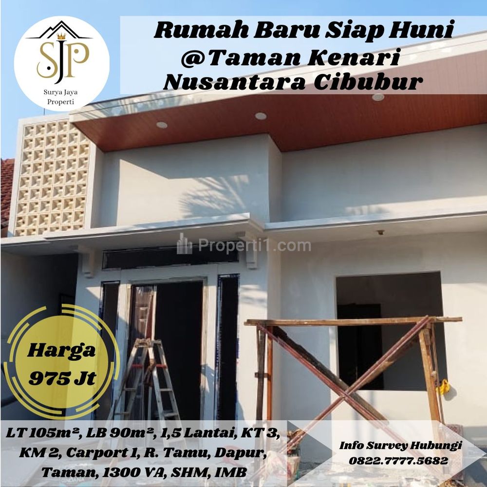 Dijual Rumah Baru dalam Komplek Perumahan di Taman Kenari Nusantara Cibubur
