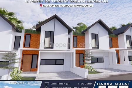 Dijual Rumah Villa 2 Lantai di Wangunsari Lembang Bandung View Pegunungan dan City View Kota Bandung, Dekat Hotel GH Universal Bandung