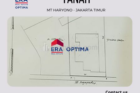 Dijual Tanah di MT Haryono Jakarta Timur - Luas 1427 m2