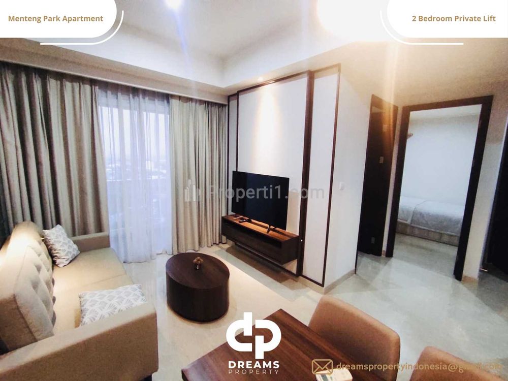 For Rent Menteng Park Apartment - 2 Bedroom Full Furnished and Private Lift Unit - Near Taman Ismail Marzuki and Cikini Station