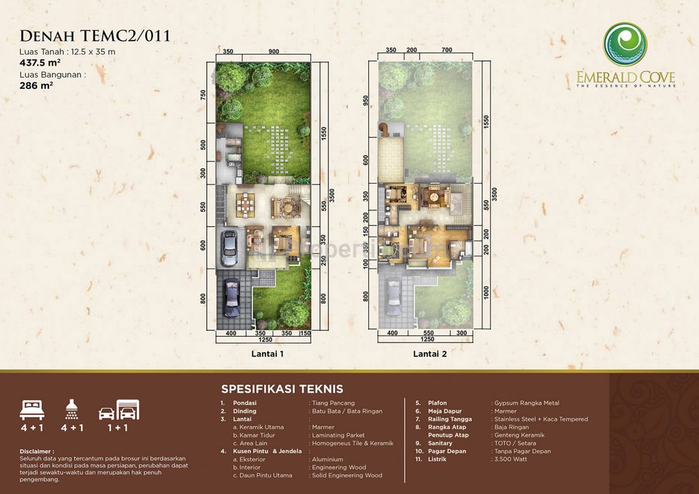 Jual Rumah Emerald Cove Siap Huni Strategis di Gading Serpong - Luas Tanah 504 m2
