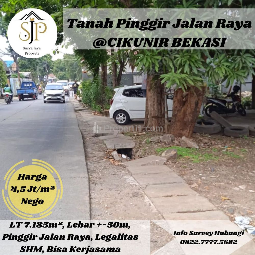 Jual Tanah di Pinggir Jalan Raya Cikunir Kota Bekasi