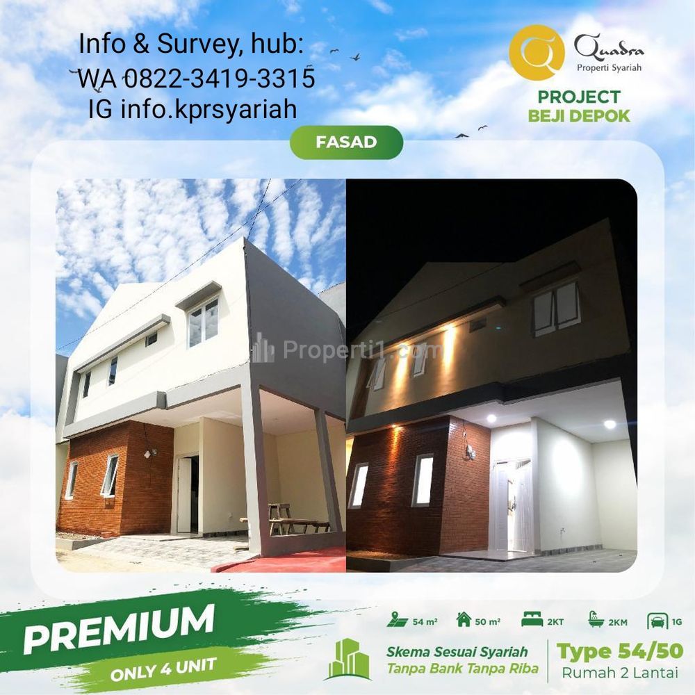 Jual Rumah Townhouse 2 Lantai di Beji dekat UI Depok