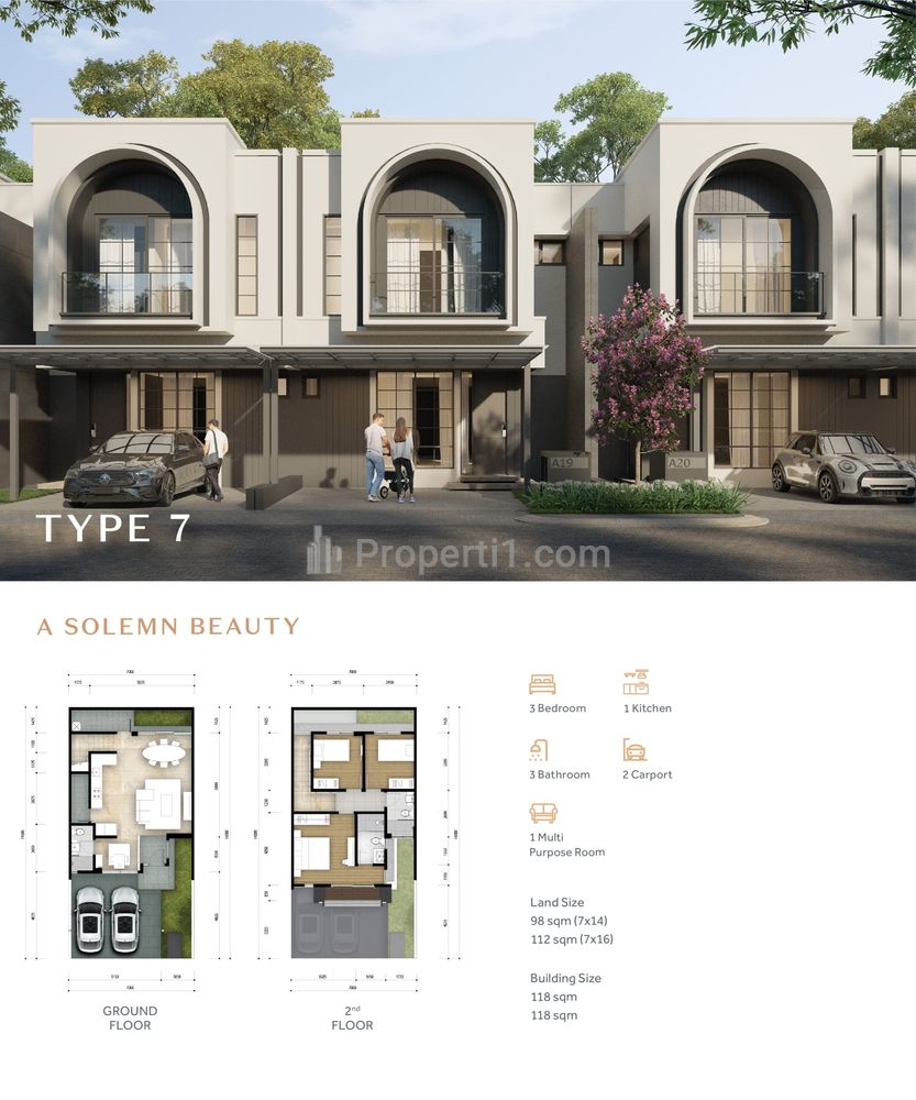 Dijual Rumah 2 Lantai di Cluster Welton at Hiera BSD City, Tangerang - 3 KT 3 KM