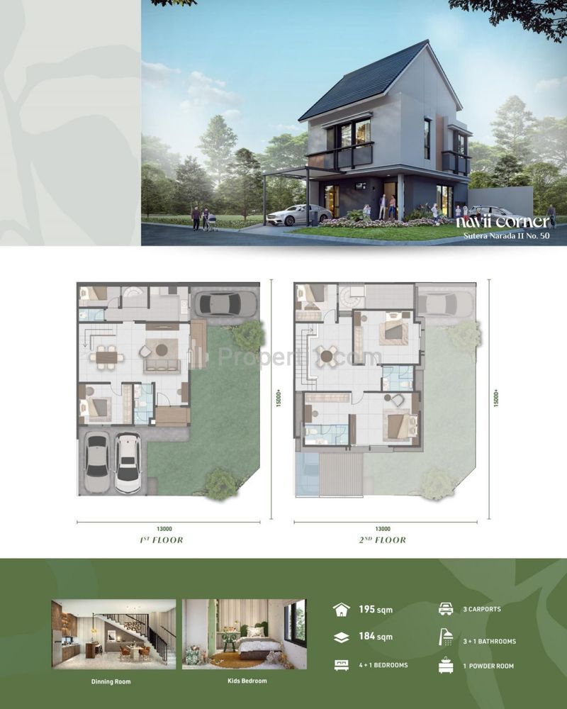 Dijual Perumahan Keren Sutera Narada Alam Sutera Tipe 8x20 Luas Tanah 160m2