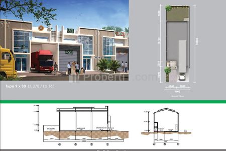 Dijual Gudang Multiguna Tunas Bitung di Cikupa Tangerang, Luas Tanah 259m2