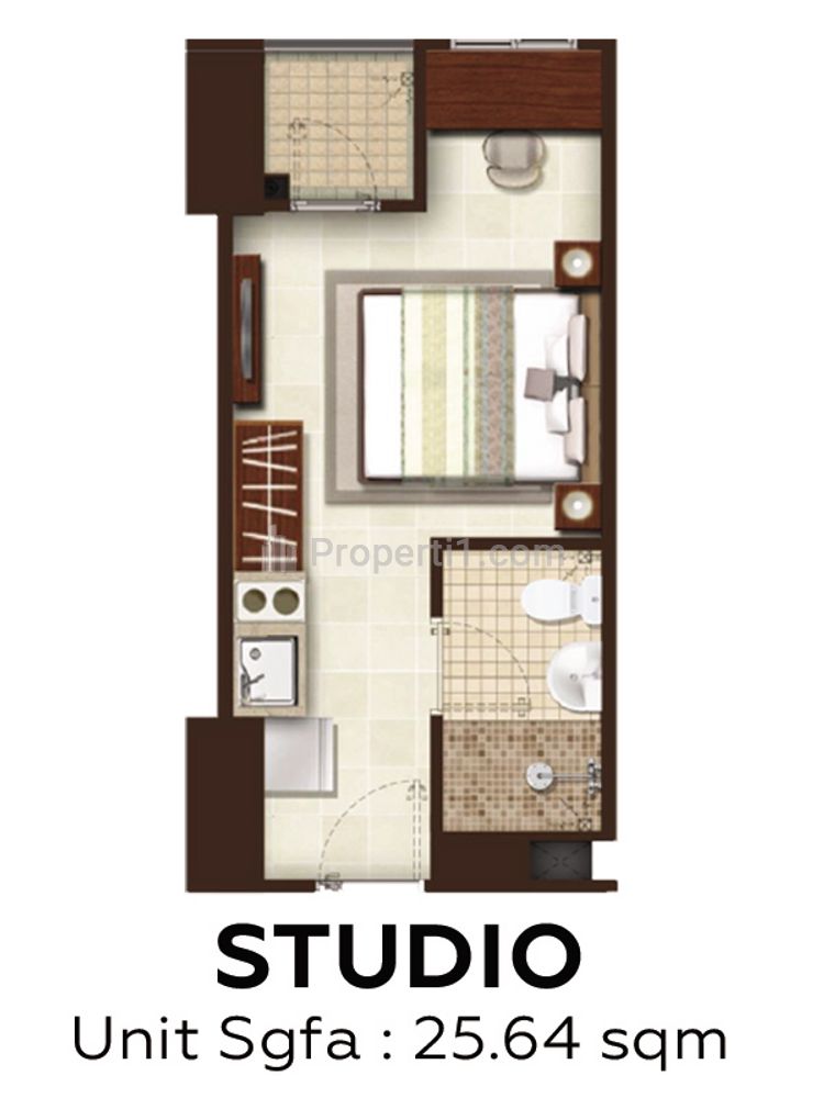 Jual Apartemen Baru Transpark Bintaro Tower Manhattan Tipe Studio Unfurnished