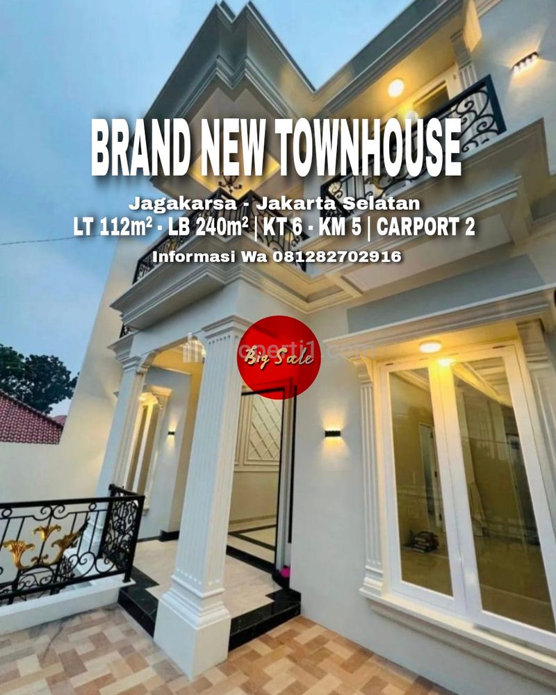Jual Rumah Baru Mewah 3 Lantai di Jl. Moh Kahfi 1 Jagakarsa Jakarta Selatan, 4+2 Kamar Tidur