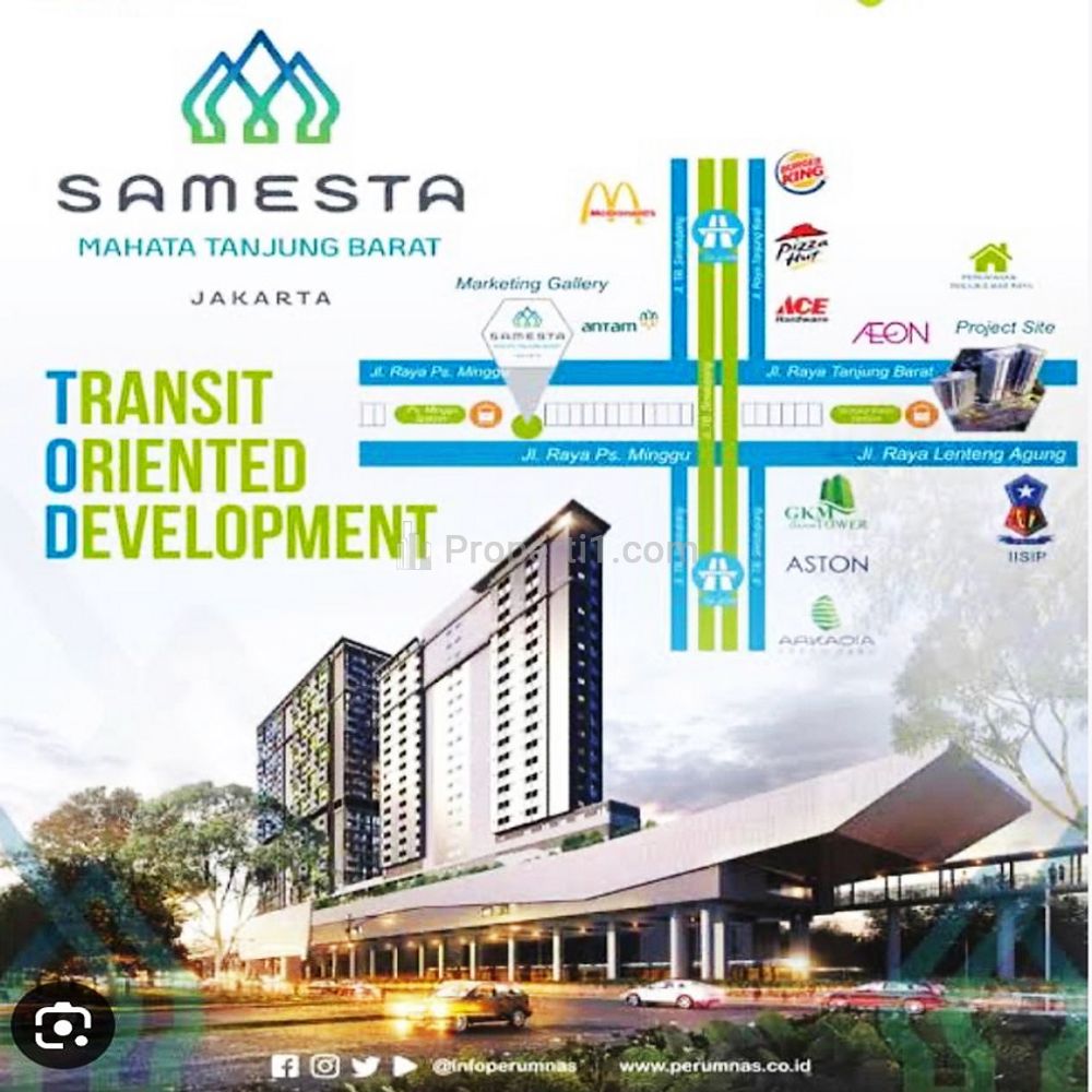 Jual Apartemen Mahata Tanjung Barat Dekat Stasiun Tanjung Barat, AEON Mall Tanjung Barat, Universitas Jagakarsa, 18 Office Park, Antam Office