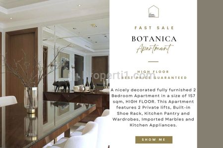 Fast Sale : Botanica Apartment, 2BR 157sqm, High Floor, HARUS TERJUAL BULAN INI, BEST PRICE GUARANTEED! Also Avail 2/2+1/3/3+1BR/Townhouse for Sale!