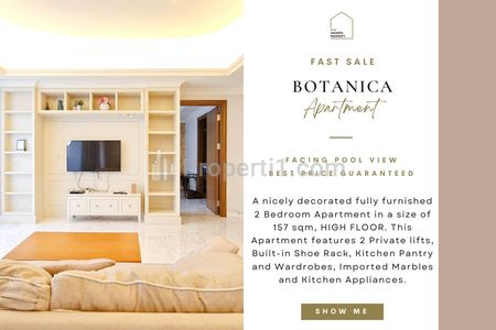 Fast Sale! Botanica Apartment 2BR 157sqm, FACING POOL VIEW, Sudah AJB, BEST PRICE Guaranteed! Also Available 2+1/3/3+1/Townhouse/Combined for sale!