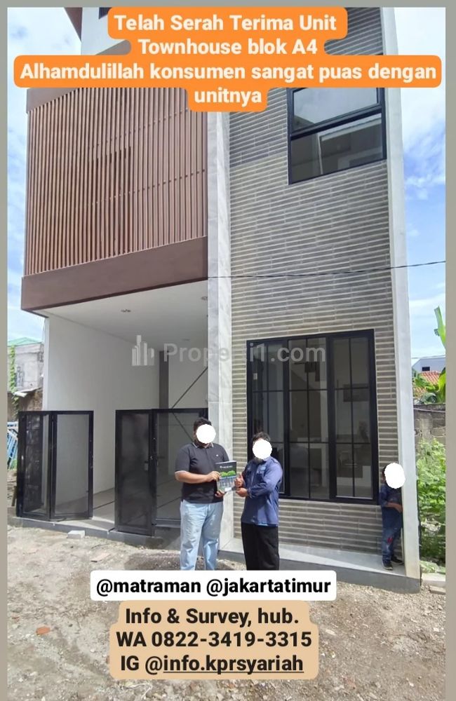 Dijual Townhouse 2 Lantai di Matraman Utan Kayu Jakarta Timur
