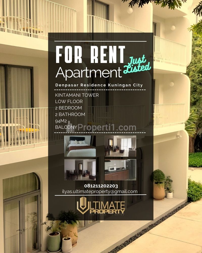 Sewa Apartemen Denpasar Residence 2+1 Bedrooms Fully Furnished
