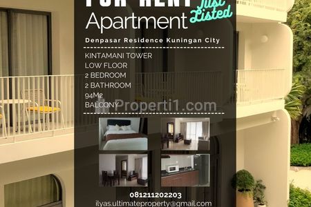 Sewa Apartemen Denpasar Residence 2+1 Bedrooms Fully Furnished
