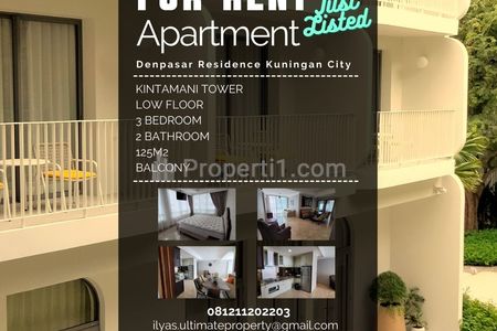 Sewa Apartemen Denpasar Residence 3+1 Bedrooms Fully Furnished