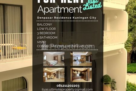 Jual Apartemen Kuningan City Denpasar Residence 3+1 Bedrooms Fully Furnished