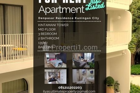 Sewa Apartemen Denpasar Residence Kuningan City 3 Bedrooms