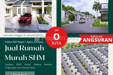 Rumah Dijual Murah Berkualitas di Bumi Ngoro Sakinah Permai, Jombang, 5 Menit SMP Negeri 1 Ngoro, Jawa Timur (SHM)