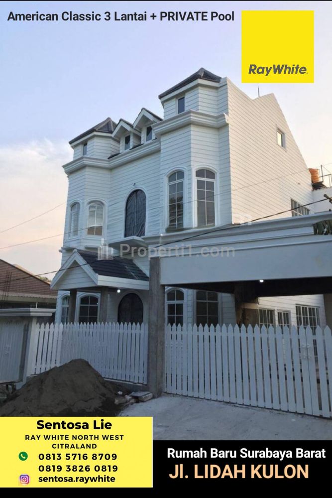 Dijual Rumah Baru American Classic Style Area Citraland Surabaya Barat - Lakarsantri PLUS Kolam Renang PRIBADI / PRIVATE Pool