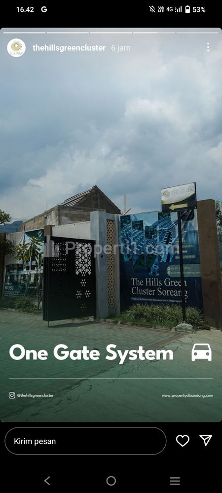 Depan Gerbang The Hills Green Cluster Soreang 