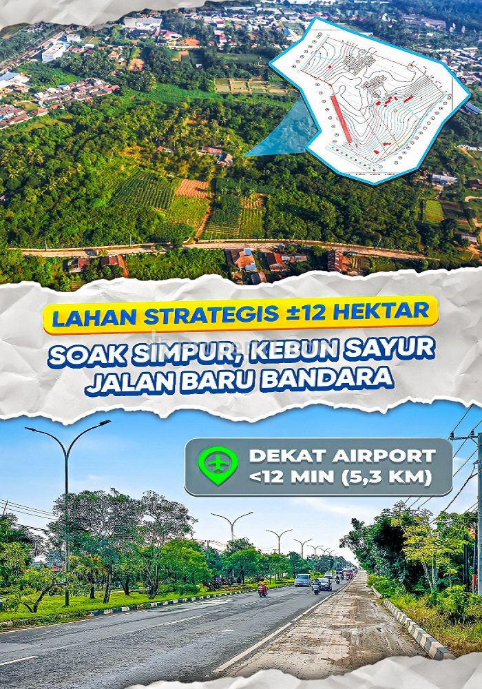 Tanah Dijual ±120.000 m2 di Sukarami Kota Palembang Dekat Bandara Sultan Mahmud Badaruddin II, Stasiun LRT Asrama Haji, JM Sukarami Palembang