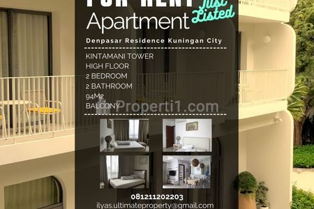 Sewa Apartemen Denpasar Residence Kuningan City 2+1 Bedrooms Fully Furnished