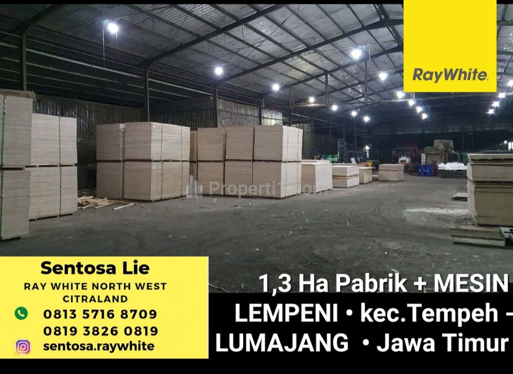 Dijual Pabrik Luas Tanah 1,3 Ha di Lempeni, Tempeh, Lumajang, Jawa Timur - MESIN Lengkap