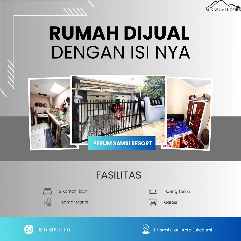 Jual Rumah dengan Isinya di Kawasan Perum Samsi Resort, Cikole, Sukabumi