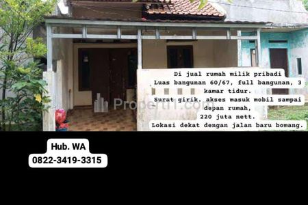 Dijual Rumah Second dekat Jalan Baru Bogor Kemang