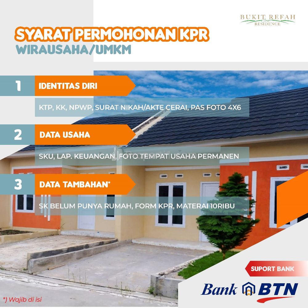 Dijual Perumahan Subsidi Ukuran Besar DP Murah Lokasi Kawasan Sejuk, di Bukit Refah Residence Cianjur