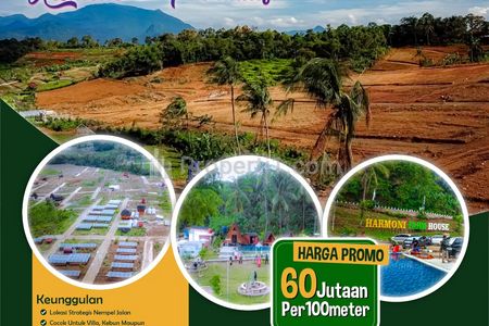 Jual Tanah Kavling Murah Harga Mulai Rp 60 Jutaan per 100 m² di Cariu, Bogor