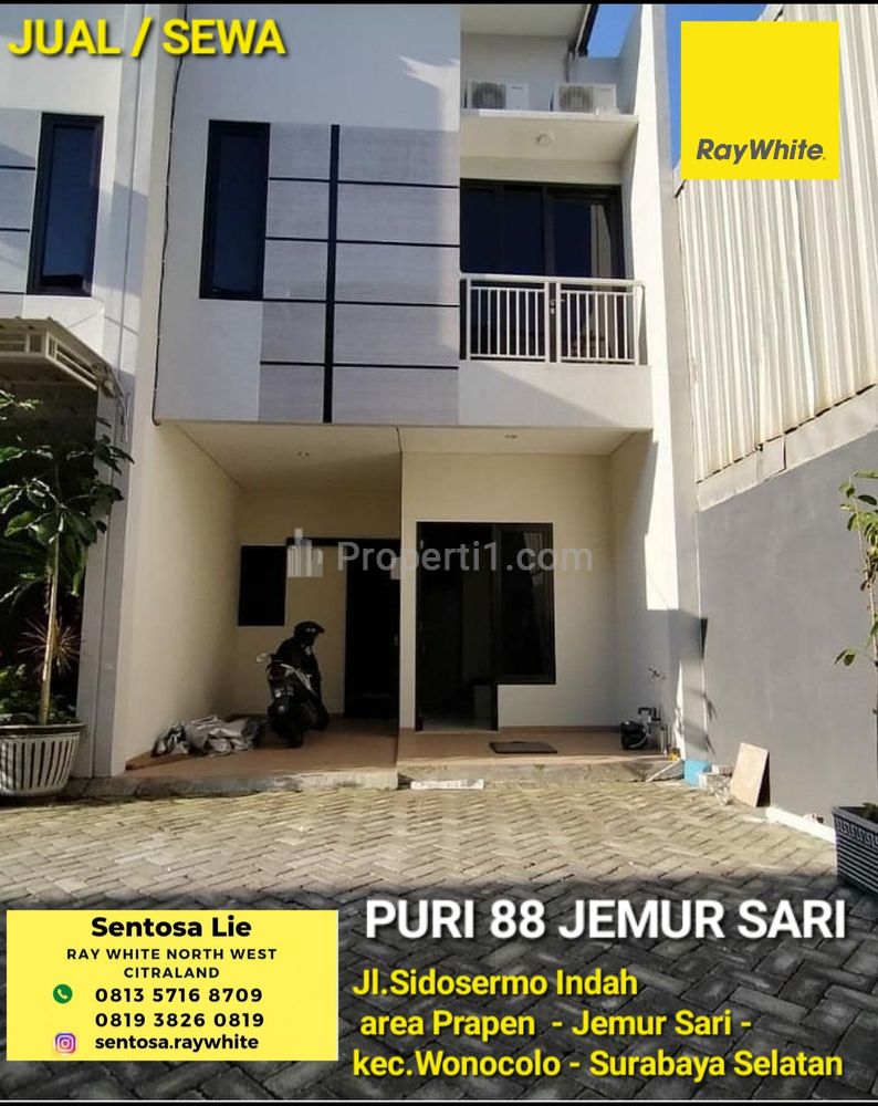 Disewakan Rumah Puri 88 Jemursari Surabaya Selatan Plus Full Fyrnished Modern dekat BCA Jemursari - Prapen - Siap Huni