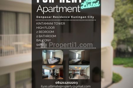 Sewa Apartemen Kuningan City Denpasar Residence Jakarta Selatan 2+1 Bedrooms Fully Furnished