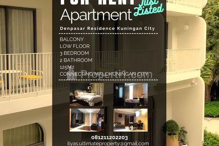 Sewa Apartemen Denpasar Residence Kuningan City Jakarta Selatan - 3+1 Bedrooms Fully Furnished