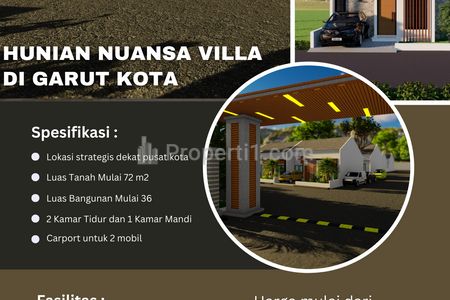 Jual Rumah Baru Nuansa Villa Dikelilingi Gunung, Harga Promo, Dekat Kawasan Wisata Kota Garut