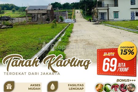 Jual Tanah Murah Dekat Jakarta, Legalitas Aman Harga Ekonomis, Bisa Dicicil Tanpa BI Checking - Klapanunggal, Bogor