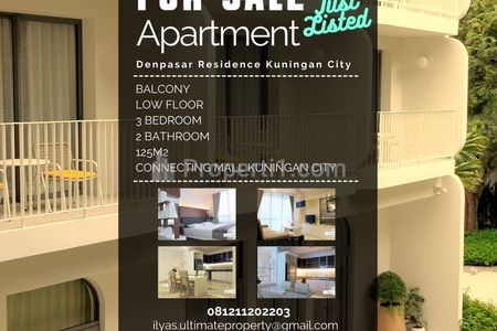 Jual Apartemen Denpasar Residence 3+1 Bedrooms Fully Furnished Kuningan City Jakarta Selatan