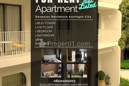 Sewa Apartemen Denpasar Residence 1 Bedroom Fully Furnished di Kuningan City Jakarta Selatan