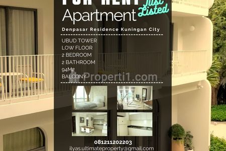 Sewa Apartemen Denpasar Residence Kuncit Jakarta Selatan 2+1 Bedrooms Fully Furnished