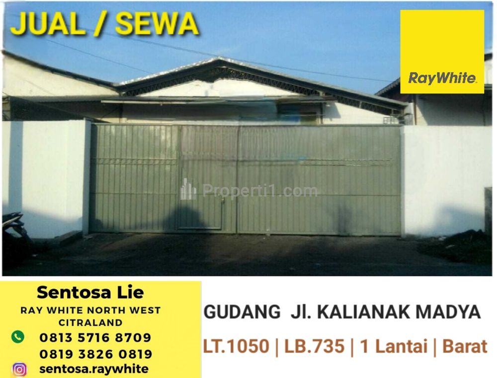 Sewa Gudang dengan Luas Tanah 1050 m2 di Kalianak Madya Surabaya - Ada 2 Ruang Kantor - Lokasi Bagus