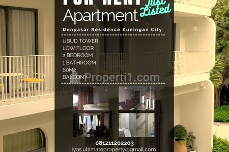 For Rent Denpasar Residence Apartment Kuningan City Jakarta Selatan - 1 Bedroom Fully Furnished
