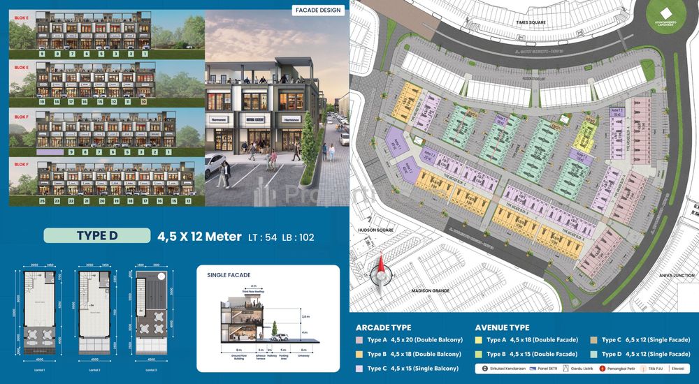 Dijual Ruko The Hudson Lokasi Ramai di Gading Serpong Tangerang