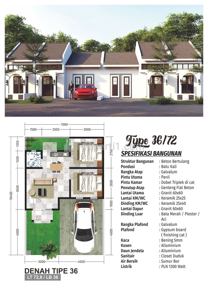 Rumah Dijual Murah di Sidoarjo, Harga 300 Jutaan