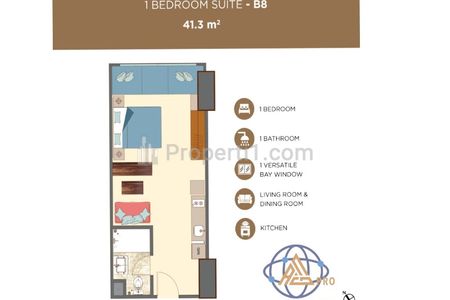 Dijual Apartemen Orange County Tower Westwood Cikarang Tipe Studio Semi Furnished