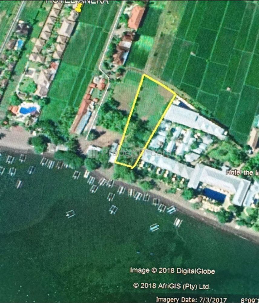 Jual Tanah Bagus Beach Front Lovina Bali, Sebelah Hotel Berbintang