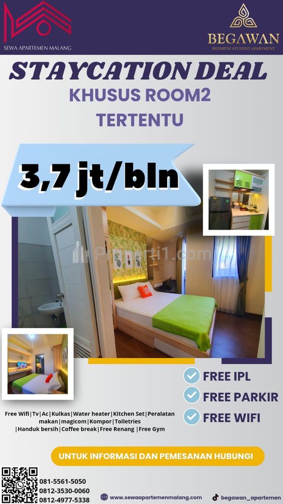 Harga sewa khusus di room-room tertentu