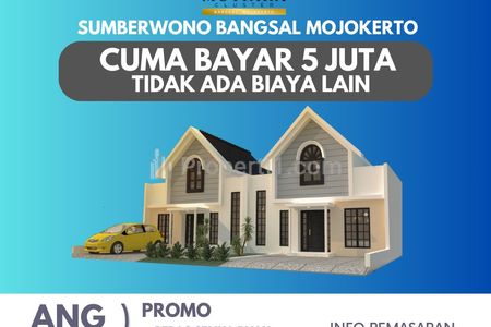 Jual Rumah Murah Mezanine 300Jutaan SHM DP 5Juta Free Biaya-biaya Bangsal Mojokerto