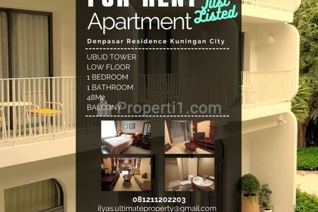 Sewa Apartemen Denpasar Residence Kuningan City Jakarta Selatan - 1 Bedroom Fully Furnished