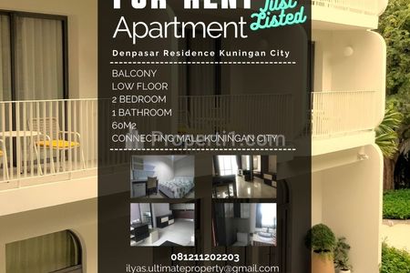 Sewa Apartemen Denpasar Residence Kuningan City Jakarta Selatan - 2 Bedrooms Fully Furnished